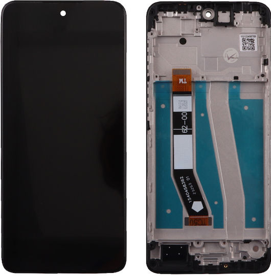 Екран със Сензорен Механизъм и Рамка за MOTOROLA MOTO G14 XT2341-3 (Черен)