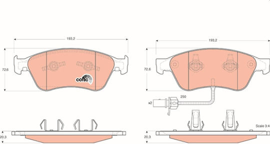 Trw Brake Pad Set Disc Brake Gdb1553