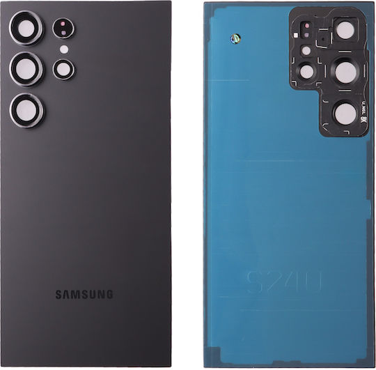 Samsung S24 Ultra 5g S928 Battery Cover + Lens + Αυτοκολλητη Ταινια Αδιαβροχοποιησης Black 3p