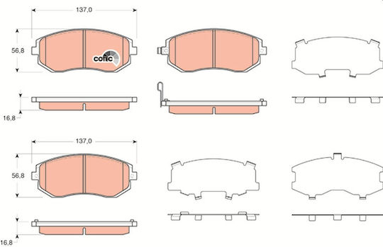 Trw Gdb3371 Brake Pad Set Disc Brake