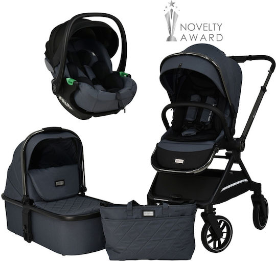 Bebe Stars Mirage Ρυθμιζόμενο Καρότσι 3 σε 1 Kατάλληλο για Nεογέννητο Grey 9.6kg