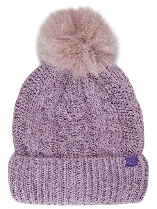Beanie Beanie Knitted in Purple color