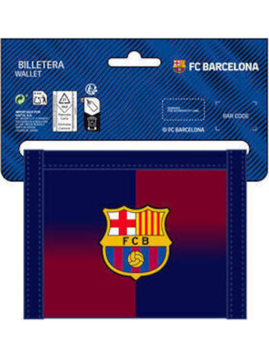 F.C. Barcelona Παιδικό Πορτοφόλι Κερμάτων με Σκρατς Μπλε