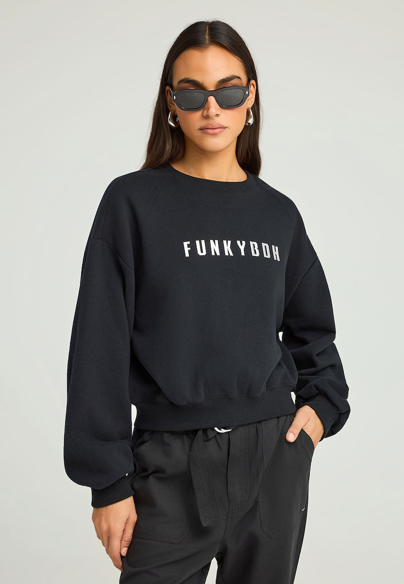 Funky Buddha Hanorac pentru femei Negru FBL012-114-06-BLACK