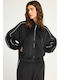 Women's Sweatshirt Jacket Velvet Black
