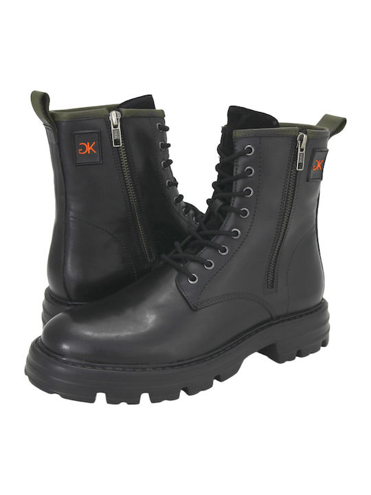 GK Uomo Leder Schwarz Herrenstiefel