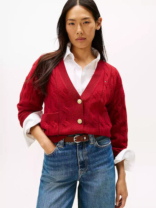 Tommy Hilfiger Women's Knitted Cardigan Red