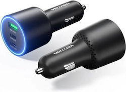 Vention Φορτιστής Αυτοκινήτου με Θύρες 1xUSB-A 2xType-C Vention Φορτιστής Αυτοκινήτου με Θύρες 1xUSB-A 2xType-C