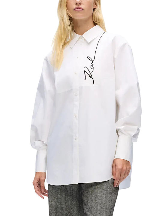 Signature Women's Long Sleeve Shirt White
