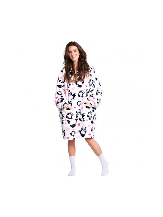 Noxxiez Κουβέρτα Panda Print 160εκ.