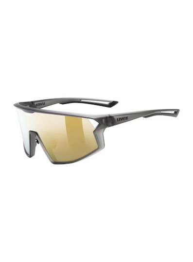 Uvex Cycling Glasses with Gold Frame & Dark / Transparent Lenses