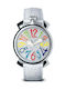 Gaga Milano Women's Watch with White Leather Strap