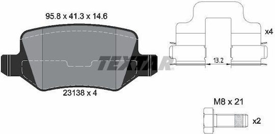 Textar 2313805 Brake Pad Set Disc Brake