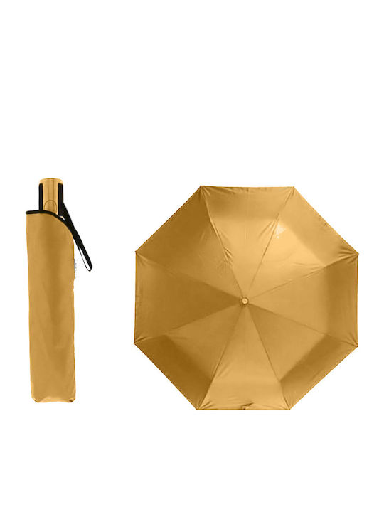 Rain Windproof Automatic Umbrella Compact Yellow