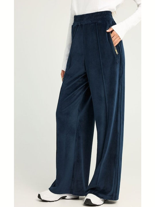 Funky Buddha Sweatpants Flared Velvet Midnight ...