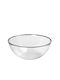 Espiel Serving Bowl Round Glass Silver