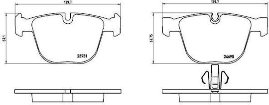 Brembo Комплект Спирачни Накладки Дискова Спирачка P 06 053