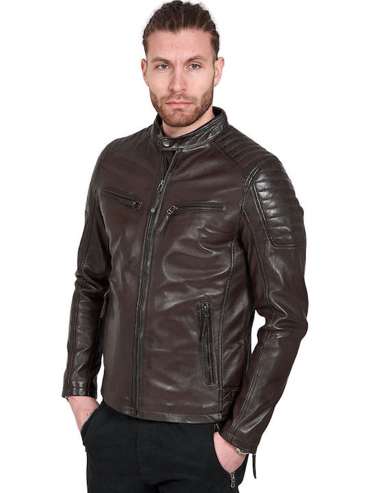 Delta Geacă Biker Din Piele Maro Delta-Sheep-Brown