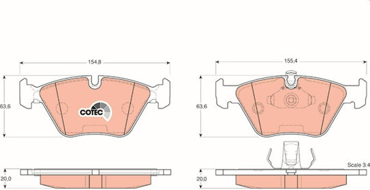 Trw Gdb1404 Brake Pad Set Disc Brake