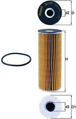 Mahle Oil Filter Ox 133d