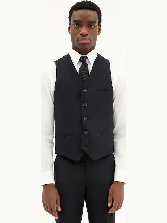 Men's Vest Slim Fit Black