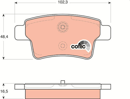 Trw Brake Pad Set Disc Brake Gdb1692