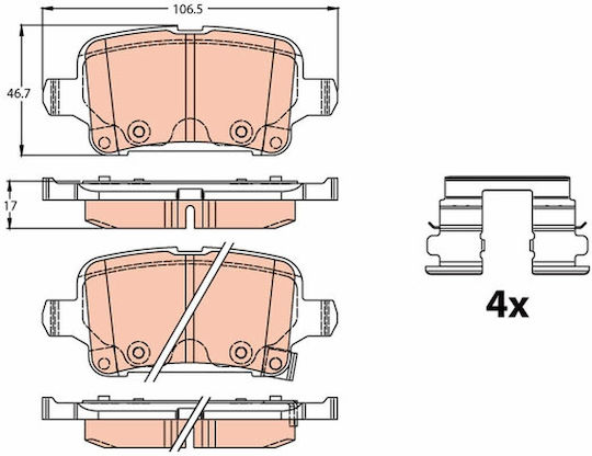 Trw Gdb2180 Brake Pad Set Disc Brake