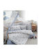 Vesta Home Set Baby Duvet Cover with Pillowcase Astra Multi-Blue 120x160cm