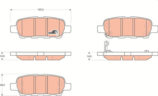 Trw Brake Pad Set Disc Brake Gdb3294