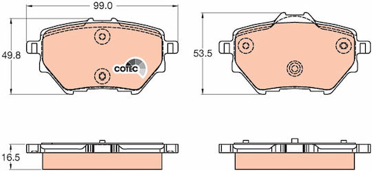 Trw Brake Pad Set Disc Brake Gdb2036