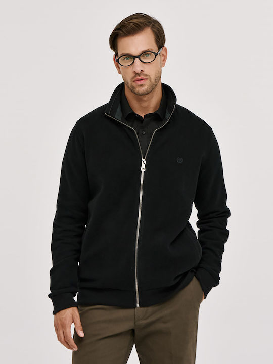 Sogo Men's Knitted Cardigan Black
