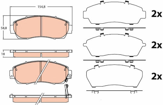 Trw Gdb3581 Brake Pad Set Disc Brake