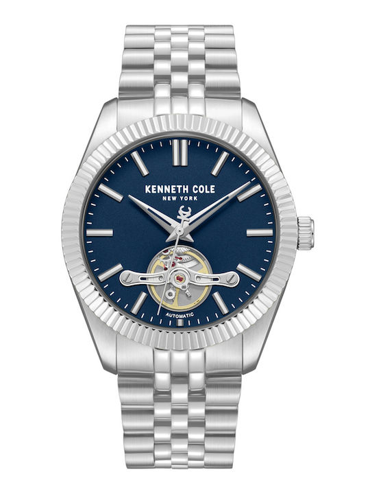 Kenneth Cole York Men's Watch Automatic with Silver Metal Bracelet