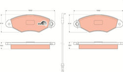 Trw Gdb1402 Brake Pad Set Disc Brake Trw Gdb1402 Brake Pad Set Disc Brake