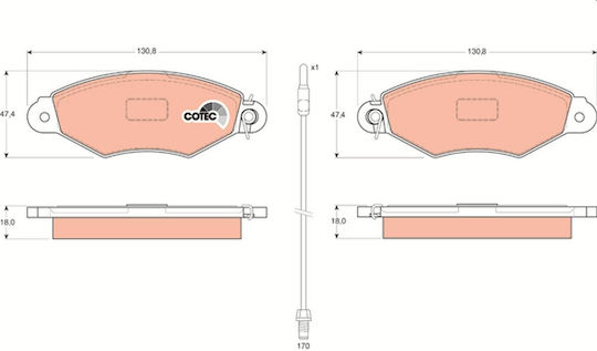 Trw Gdb1402 Brake Pad Set Disc Brake