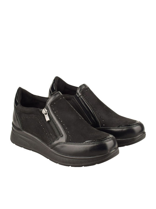 Ανατομικά Γυναικεία Slip-On Μαύρα