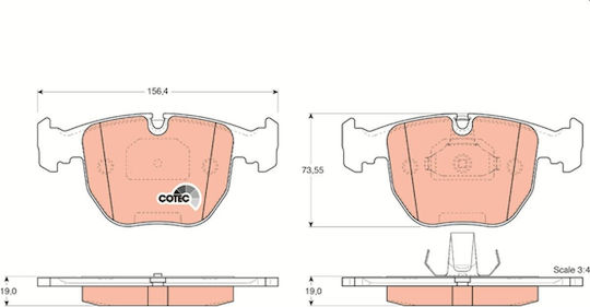 Trw Brake Pad Set Disc Brake Gdb1261