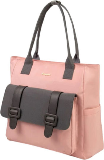 Lequeen Shoulder/Hand Diaper Bag Pink 43x13.5x36cm.