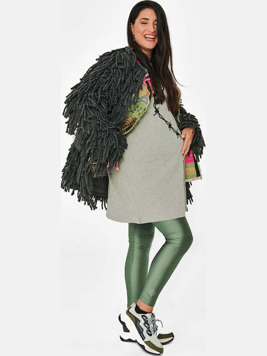 Pcp Jacqueline Maternity Shiny Leggings Army Colan Lucios de Maternitate Verde
