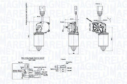 Magneti Marelli Windshield Wiper Motor 064053012010 Magneti Marelli Windshield Wiper Motor 064053012010
