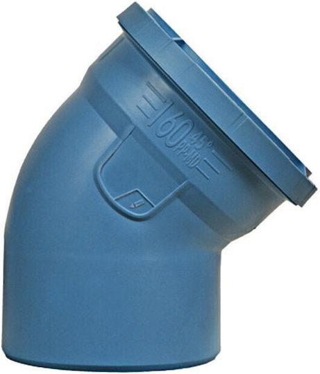 Unghi Pvc Poliphon 075*45^ Pp Țeavă Interioară Cu Zgomot Redus