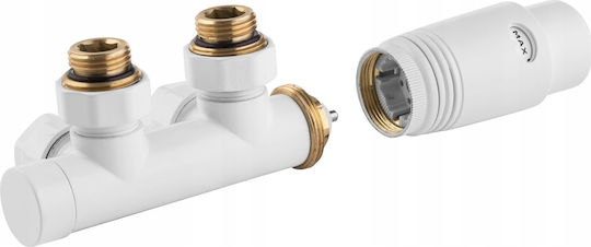 Invena Invena Duoplex Κατω Συνδεση 50mm Λευκο Cz-89-015