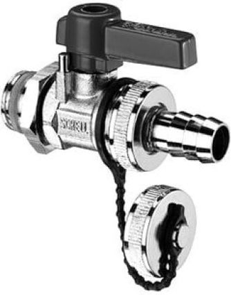 Schell Sphärische Abfluss- und Füllventil mit Hebel 1/2" Chrom