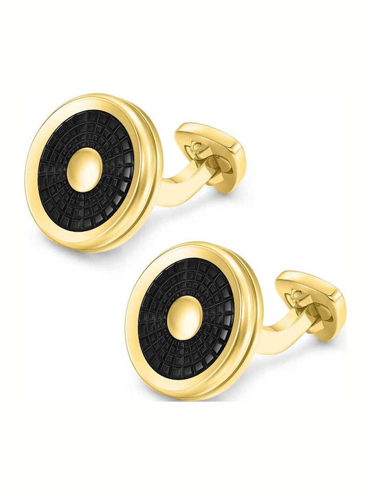 Ducati Dinamica Steel Cufflinks in Gold Colour