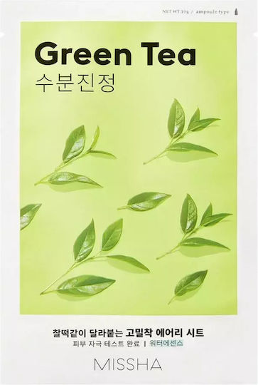Missha Airy Fit Sheet Μάσκα Προσώπου με Πράσινο Τσάι 19gr
