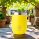 Hugs Stainless Steel Thermos Bottle 350ml Yellow with Straw