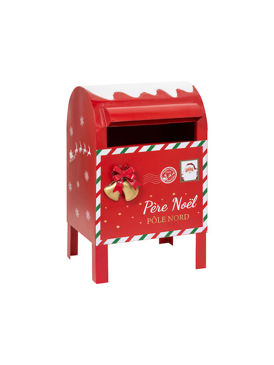 Christmas Metal Figure Mailbox Red Height 36.8cm