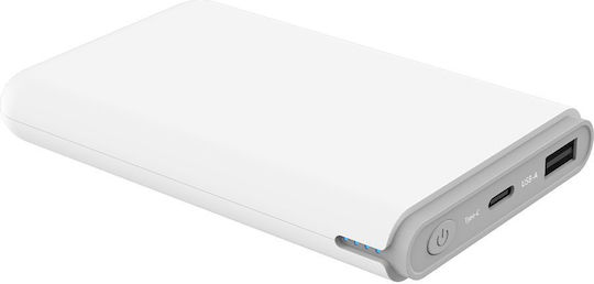 Forever Power Bank 5000mAh 18.5W mit USB-A Anschluss und USB-C Anschluss Weiß