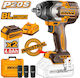 Ingco Brushless Impact Wrench Battery 20V 2x4Ah...