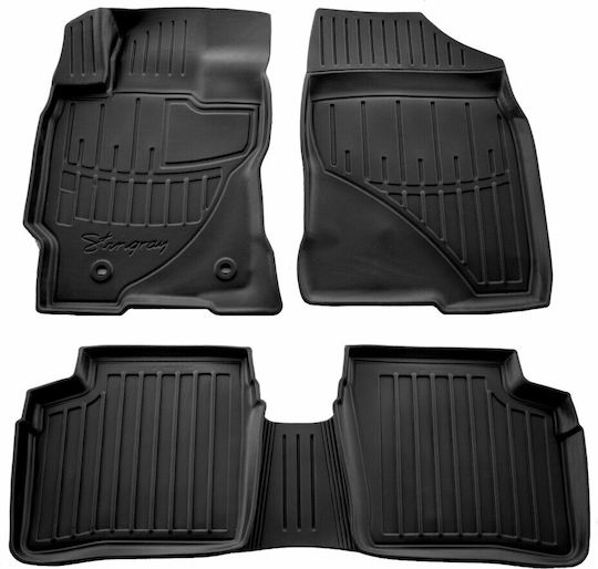Toyota Prius Nhw20 5d 2003>2009 Car Mats Rubber Raised Sides Fasteners 5 Pieces